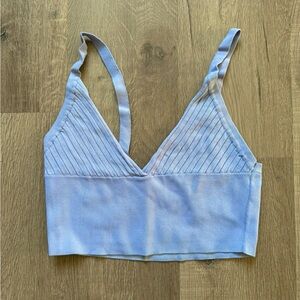 Zara periwinkle crop top, like-new, only worn once